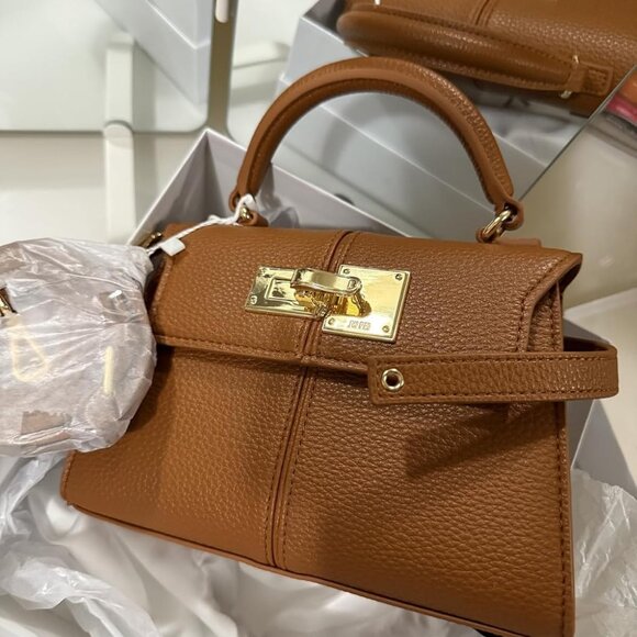 🆕Jw Pei Women Brown Vegan Leather Imported Elegant Sustainable Top Handle Bag - Picture 5 of 6
